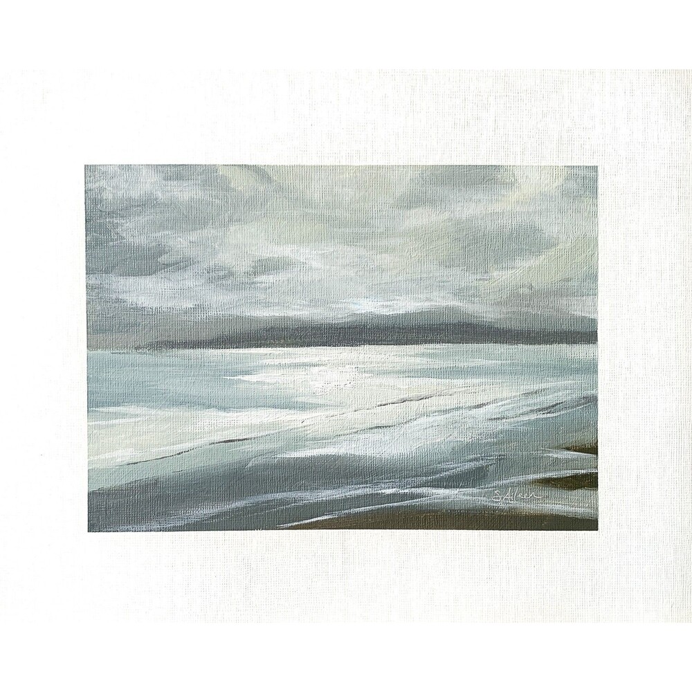 8x10 Original Seascape Oil Painting Ocean Impressionist Coastal Art Decor Signed